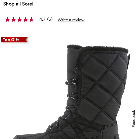 Sorel Women's Quilted Black Winter Boots - Picture 3 of 11